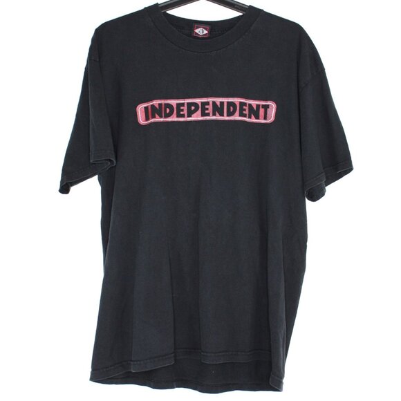 Vintage Independent Truck Co Mens Large Y2K Skater Spell Out T-Shirt A1626 - Picture 1 of 5